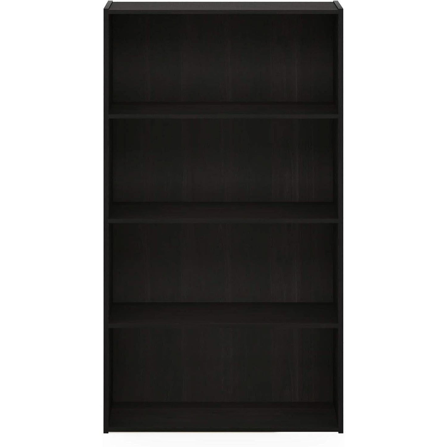 Espresso Four Tier Bookcase Bookshelf Storage Shelves