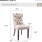 Velvet Dining Chairs Set Of 4 Beige With Ring Pull Trim