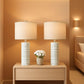 24 Inch Ceramic Table Lamp Set White