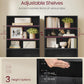 Ebony Black Freestanding Six Tier Bookcase Shelving