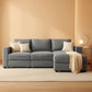Bluish Grey Transformable Sleeper Sofa With Storage-0