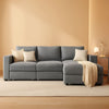 Bluish Grey Transformable Sleeper Sofa With Storage-0