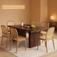 78 Inches Rectangular Walnut Farmhouse Dining Table