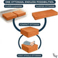 Modular Corduroy Fabric Ottoman Floor Sleeper Bed Orange