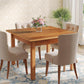 Tribesigns 39 Inch Wood Dining Table Rustic Brown Farmhouse