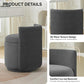 Charcoal Gray Velvet Vanity Chair Swivel Mechanism