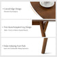 Round Walnut Dining Table Compact Customized Hardwood