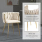Velvet Dining Chairs With Gold Metal Legs Tufted Modern Wingback Set Of 4