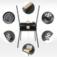 Portable Charcoal Grill With Thermometer Dual Sided