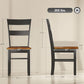 Farmhouse Dining Chairs Matte Black Finish Two Pack