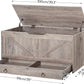 Greige Premium Quality Solid Wood Storage Bench Toy Chest