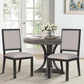 Espresso Upholstered Solid Wood Dining Chairs 19Inch