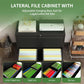 Black Lateral File Cabinet With Lock For Home Office