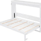 Bright White Solid Walnut Murphy Bed Cabinetry Plus