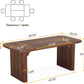 Espresso 62 Inch Rectangular Hardwood Dining Table