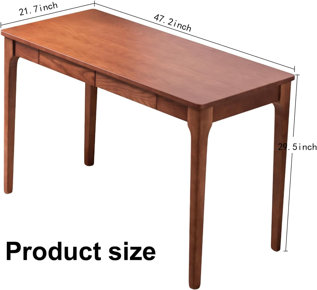Cherry Contemporary Hardwood Desk Drawers 47.2 Inches