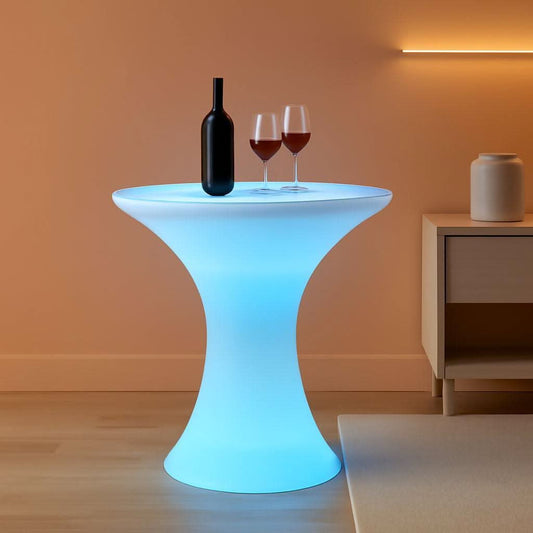 Rechargeable LED Hourglass Cocktail Table With Remote