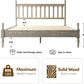 Queen Platform Bed Frame Solid Wood Weathered GrayOak