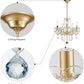 Gold Mini Crystal Chandelier With Five Bulbs Living Room-2