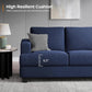 89 Inch Navy Blue Deep Seats Oversized Sofa Living Room-2