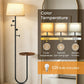 Rustic Brown Floor Lamp With ThreeColorTemperature