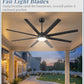 Contemporary Black Ceiling Fan With Integrated Lighting