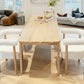 White Faux Sherpa Boucle Upholstered Dining Chairs