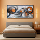 Charcoal Brown Abstract Wall Art Canvas 40X20 Inches