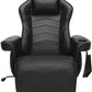 900 Gaming Recliner Black With Adjustable Leg Rest Cupholder