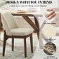 Beige Upholstered Dining Chairs With SolidWood Legs