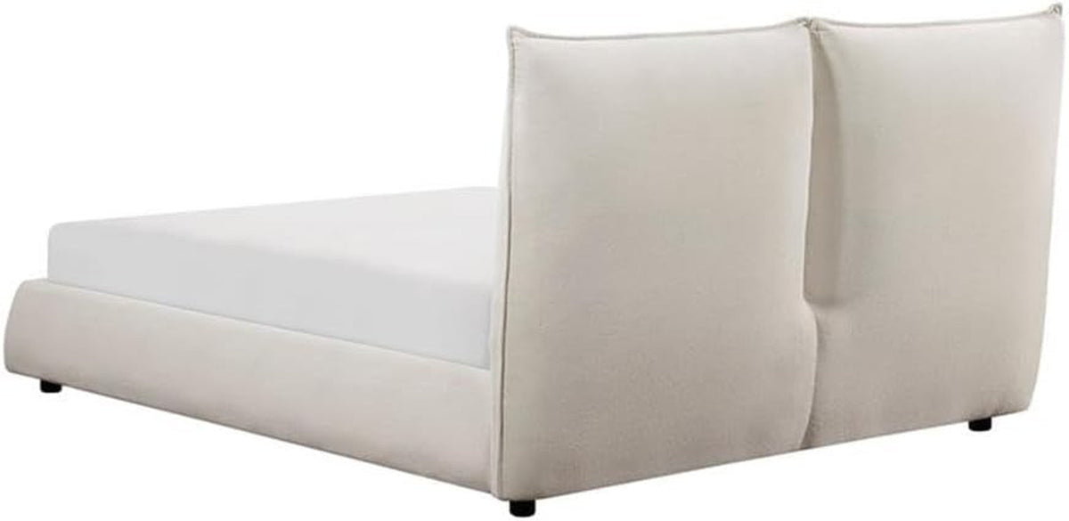 Linna Chenille Upholstered Eastern King Bed Beige Finish
