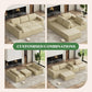 136Inch Modular L Shaped Sectional Sofa BeigeBoucle-3