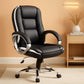 Ergonomic Black Leather Office Chair With Lumbar Support-0