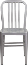 Gael Modern Metal Dining Chairs Set Of 2 In Silver