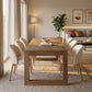 78 Inch Rustic Wood Finish Dining Table With Pedestal