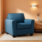 Modern Upholstered Accent Chair In Blue For Living Room