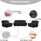 Leather Couches For Living Room Black Sofa And Loveseat Set-3