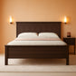 Queen Size Walnut Platform Bed With LEDs