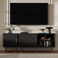 Black 65 Inch Television Stand Entertainment Center