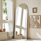 Arched FullLength Aluminum Framed Floor Mirror White