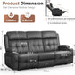 Recliner Sofa With Extra Oversized Storage Cupholders