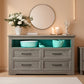 LED Illuminated Charcoal Grey Dresser With Drawers
