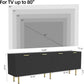 Black TV Stand for 80 Inch Televisions Entertainment