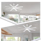 Professional 60 Inch White Ceiling Fan Integrated Controls