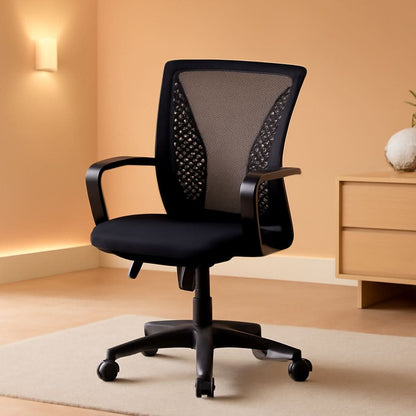 Ergonomic Mesh Office Chair With Adjustable Lumbar Black-0