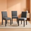 Gray Modern Fabric Upholstered Dining Chairs Set Of 4