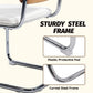 Modern Cesca Cane Dining Chairs With White Boucle Seat