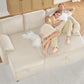 Linen Beige Multifunctional Sleeper Sofa With Storage
