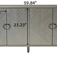 Contemporary 60 Inch Silver Sideboard Buffet Cabinet