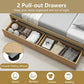 Twin Platform Bed Frame Featuring Integrated Drawers